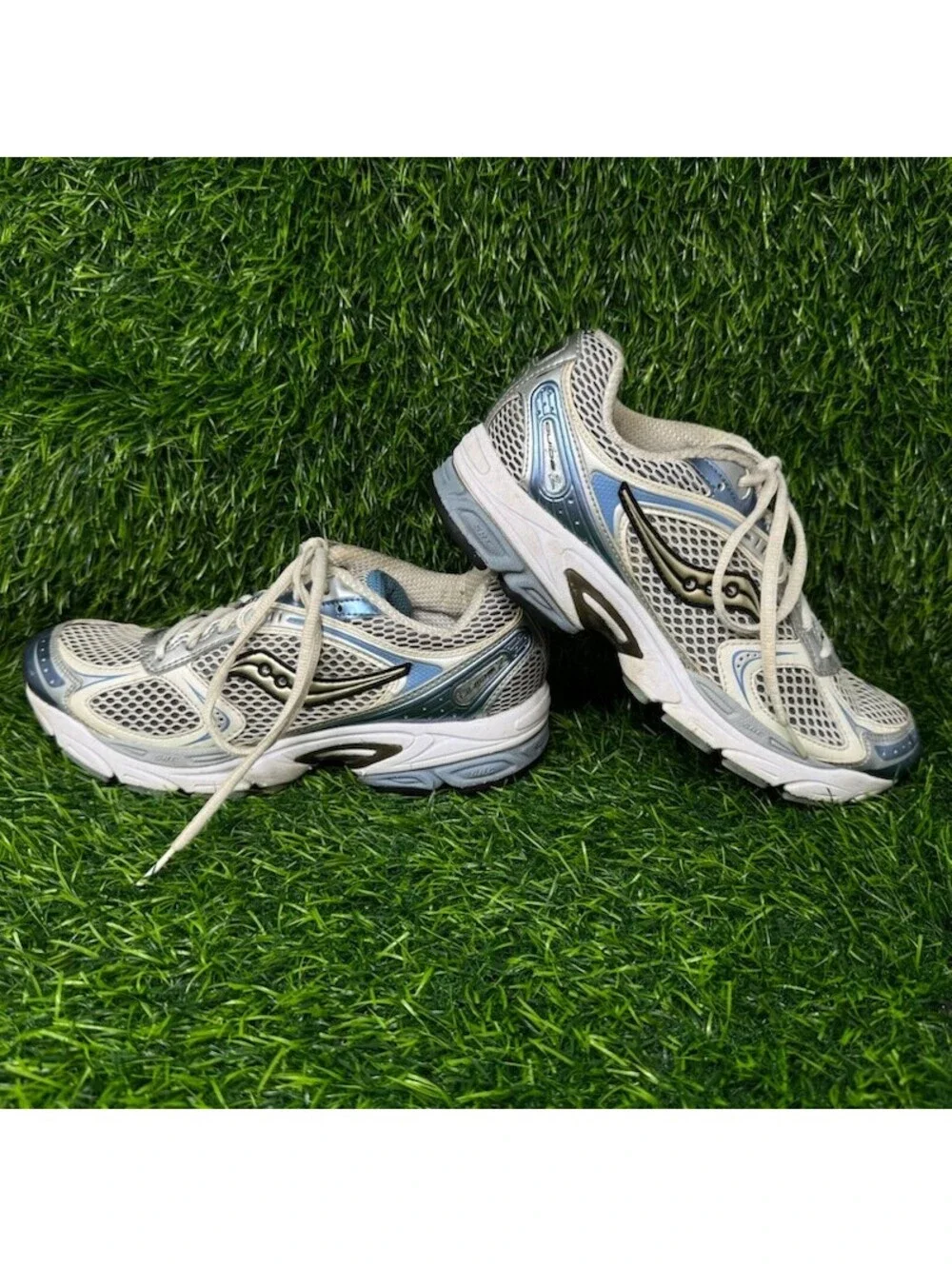 Saucony Glide 2 Running Shoes 10030-1 Women's Size 8 Gray Light Blue 2250